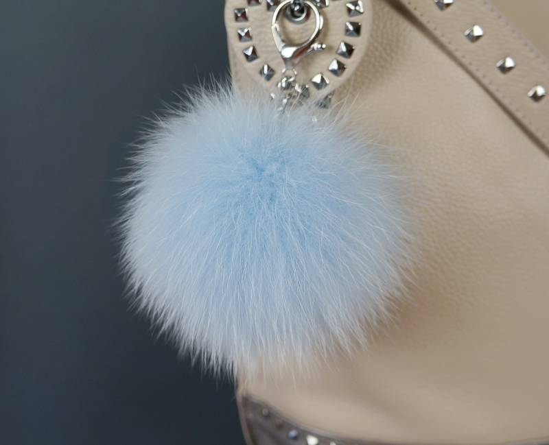 Echter Fuchs Pom Schlüsselanhänger Taschenanhänger von NataliStudioUA