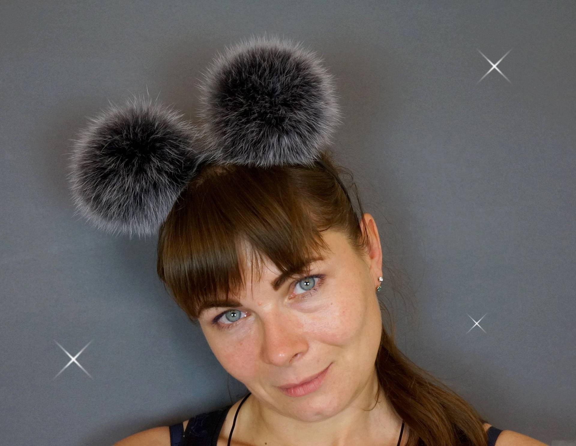 Fuchs Fell Stirnband Handgefertigtes Haarband Mit Bommeln von NataliStudioUA