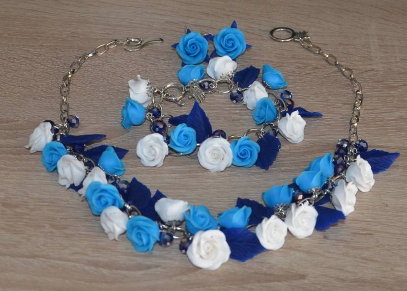 Blumen-Set Blumenschmuck Geschenk Für Sie Buntes Armband Blumenarmband Floral-Armband Ohrhänger Muttertag Geburtstag Ostern von NataliZimm