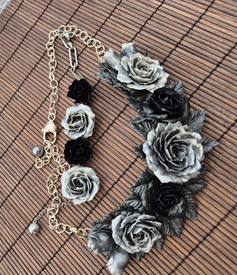 Halskette Und | Oder Armband Set Blumenschmuck Geschenk Für Sie Fimo Schmuck Geburtstag Muttertag Weihnachten von NataliZimm