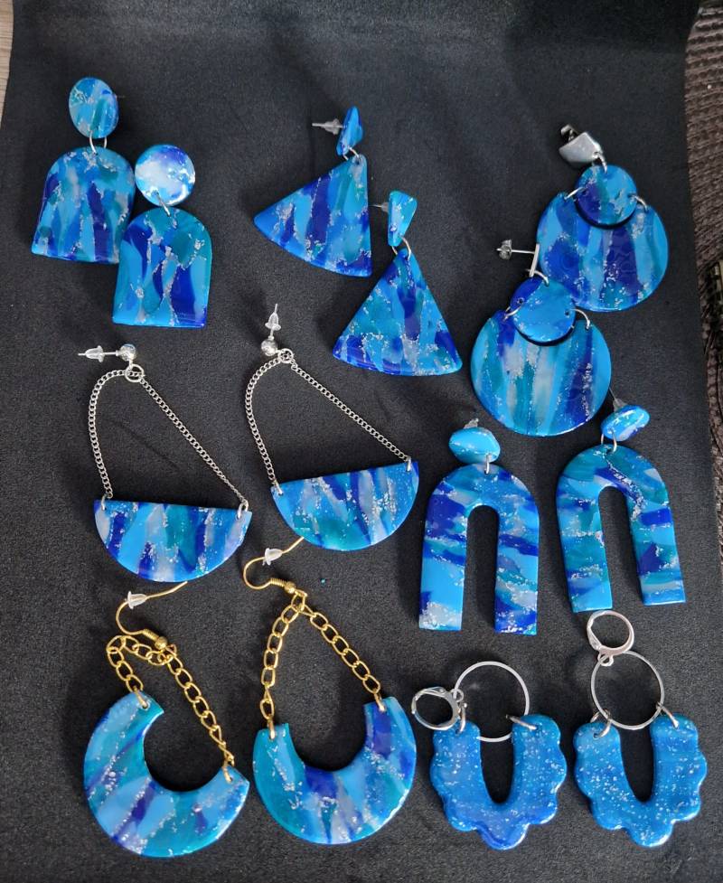 Handmade Statement-Ohrringe Aus Fimo Polymer Clay Ohrschmuck Ohrstecker Geschenk Handgemacht Weihnachtsgeschenk Muttertag von NataliZimm