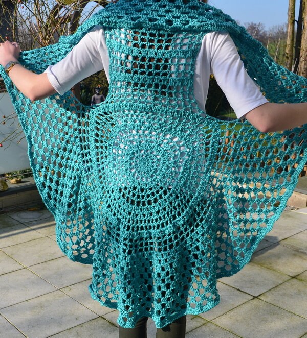 Kreisweste Kreisjacke Weste Jacke Häkelweste von NataliZimm