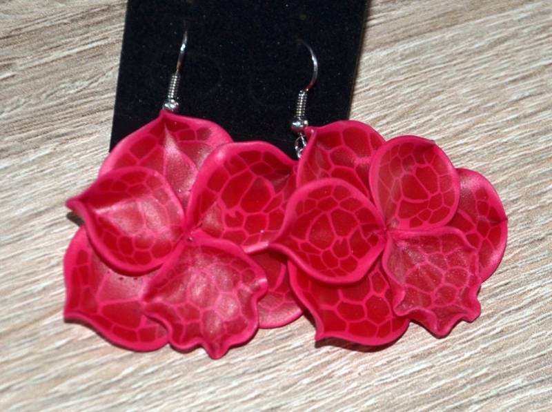 Ohrhänger Aus Fimo Ohrringe Mit Polymer Clay Blume Floral Schmuck Geburtstag Muttertag Weihnachten Geschenk von NataliZimm
