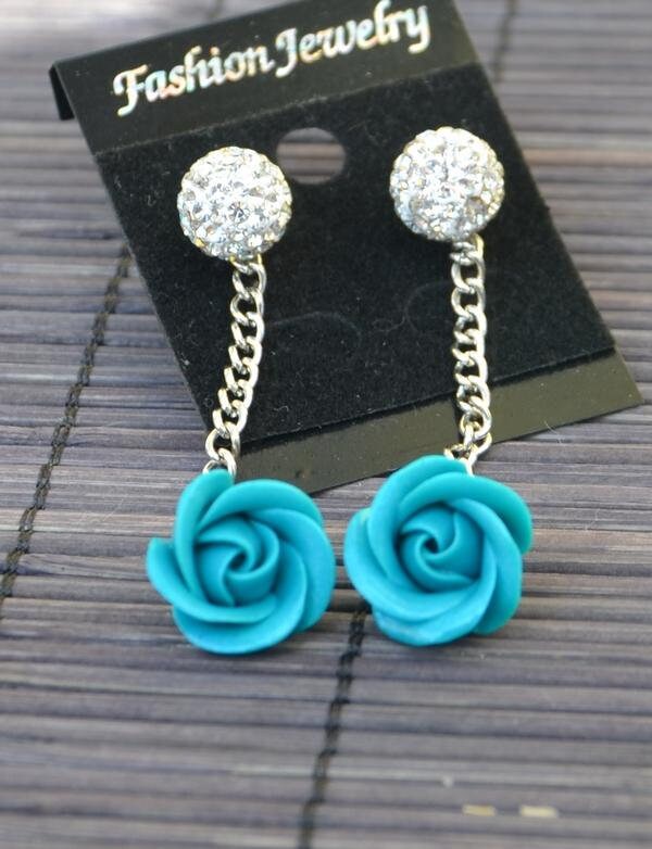 Ohrschmuck Ohrhänger Aus Fimo Ohrringe Mit Polymer Clay Rosen Floral Schmuck Geburtstag Muttertag Ostern Weihnachtsgeschenk von NataliZimm