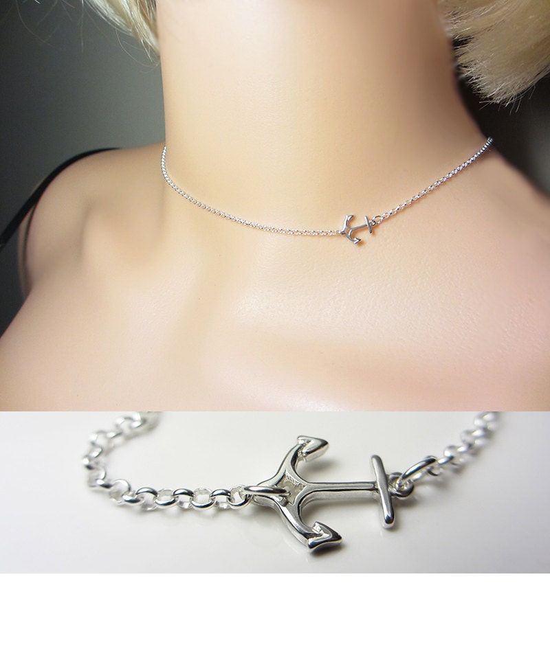 925 Sterling Silber Anker Kette Seitenanker Layering Zarte Strand Schmuck Geschenk Für Sie 925 Sterling Silber Anker Kette Seitenanker Layering Zarte Strand Schmuck Geschenk Für Sie von NataliaKh