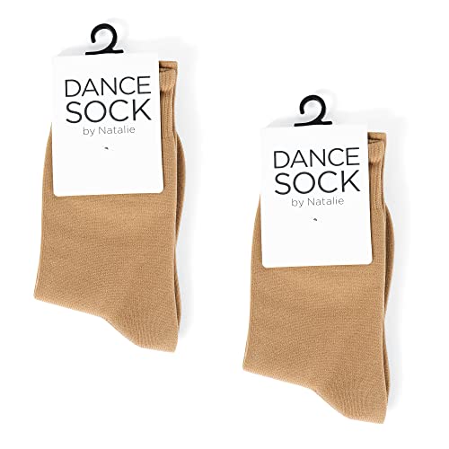 Leichte Damen-Knöchel-Tanzsocken, 2 Stück, Größe M (US), Einheitsgröße von Natalie Dancewear