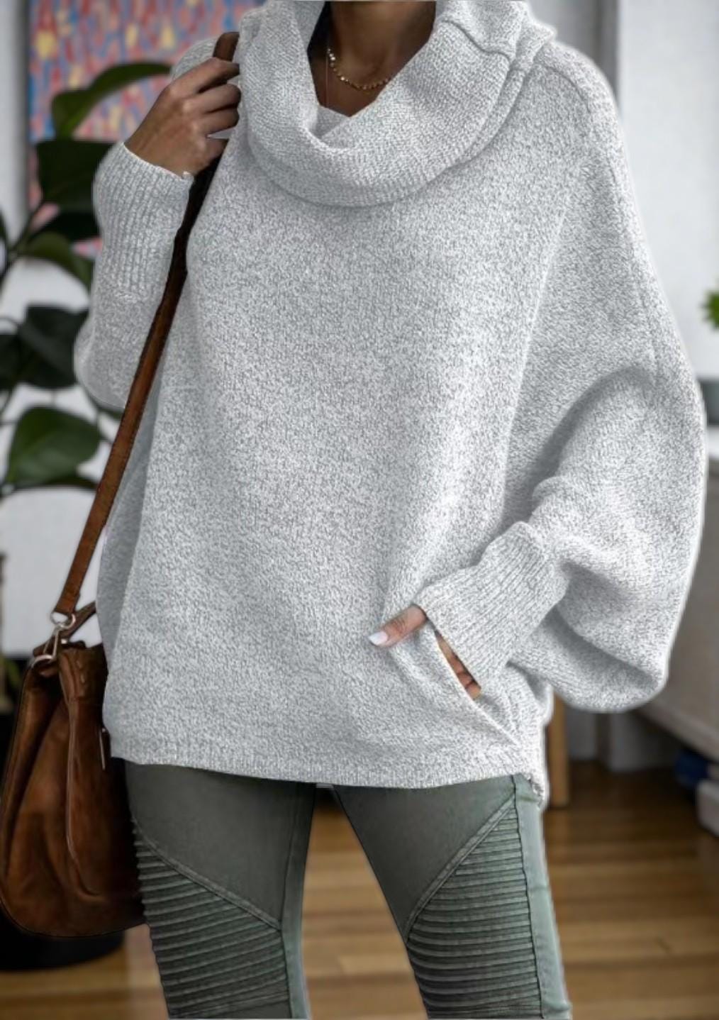 Übergroßer Herbstpullover Für Frauen, Kuscheliger Gestrickter Pullover, Locker Geschnittener Herbst Winter Warmer Pullover von NatalieWardrobe