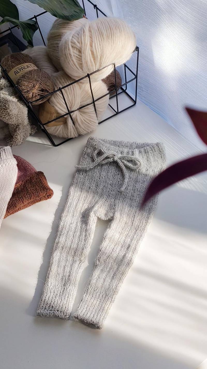 Baby-Leggings Gr. 68 Handgestrickt von NataliesBabyKnitting
