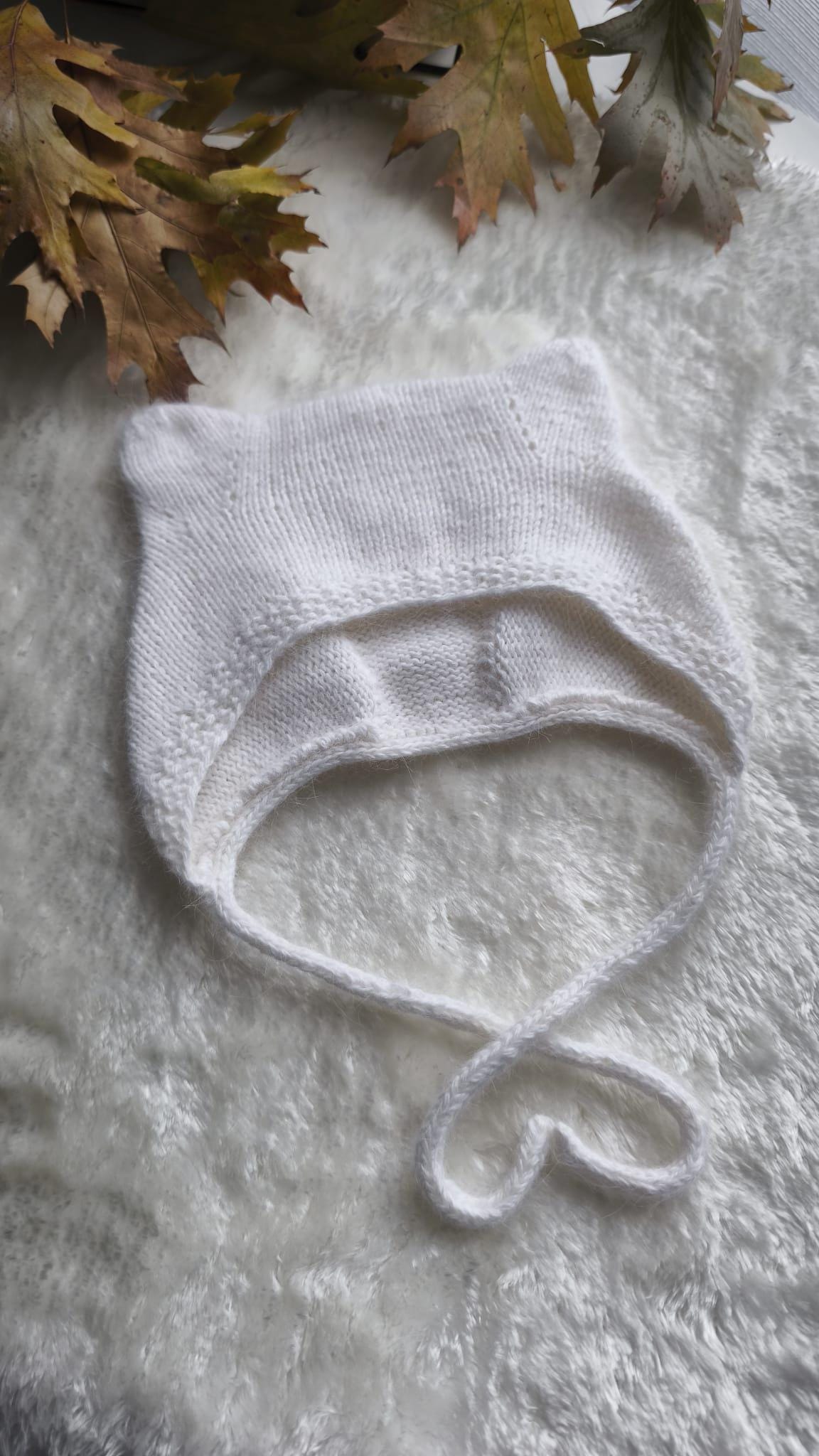 Handgestrickte Baby-Bär-Mütze Aus Angora von NataliesBabyKnitting