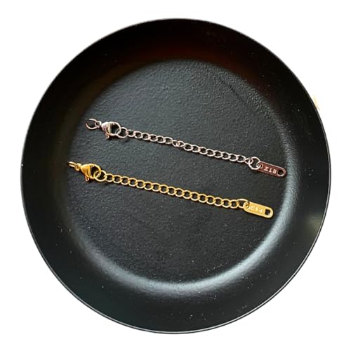 NataschaWoge® Ketten Armband 18K Gold Silber 6cm Verlängerung Zwischenstück Edelstahl Verlängerungskette Extender Chain Kettenverlängerung (Silber) von Natascha Woge