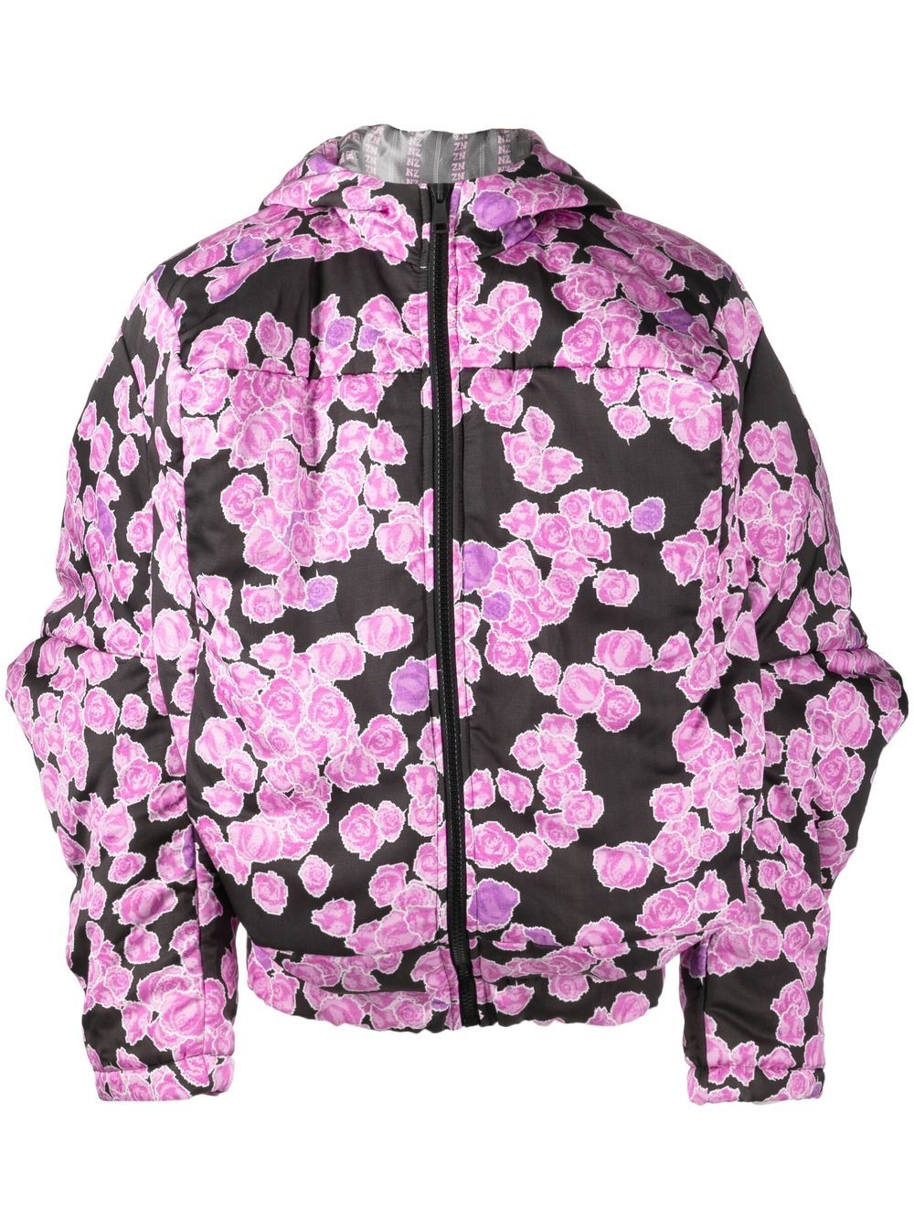 Natasha Zinko Gefütterte Jacke mit Rosen-Print - Violett von Natasha Zinko