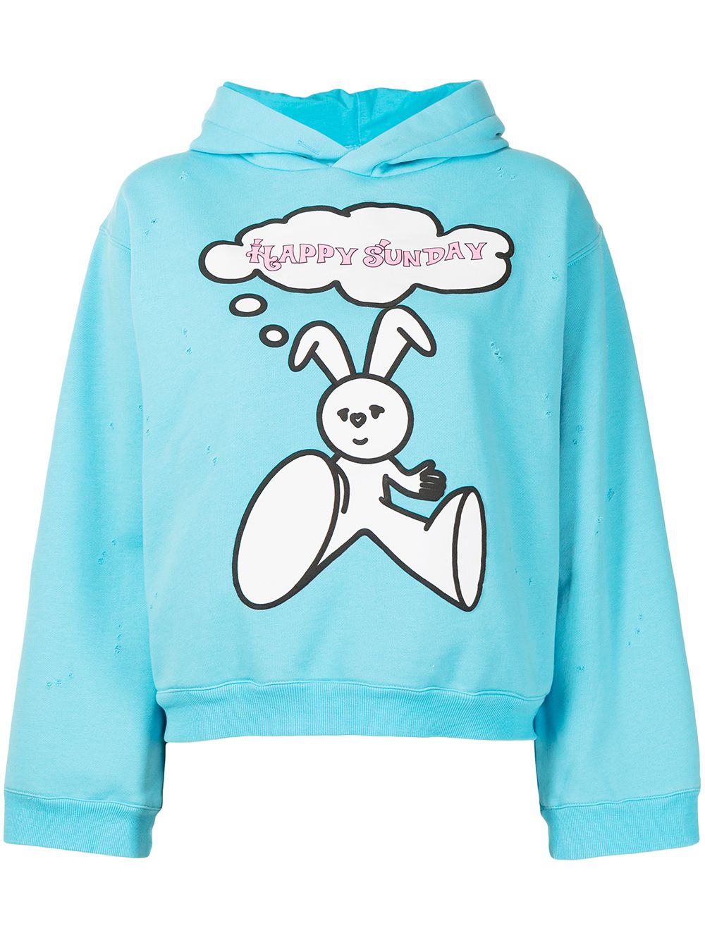 Natasha Zinko Hoodie mit Slogan-Print - Blau von Natasha Zinko