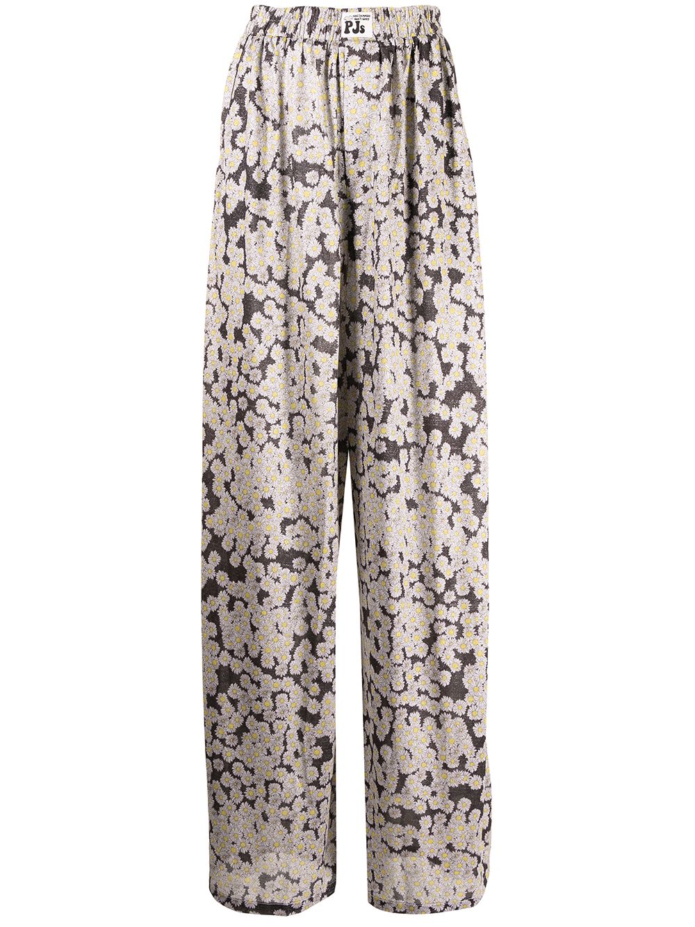 Natasha Zinko Hose mit Gänseblümchen-Print - Schwarz von Natasha Zinko