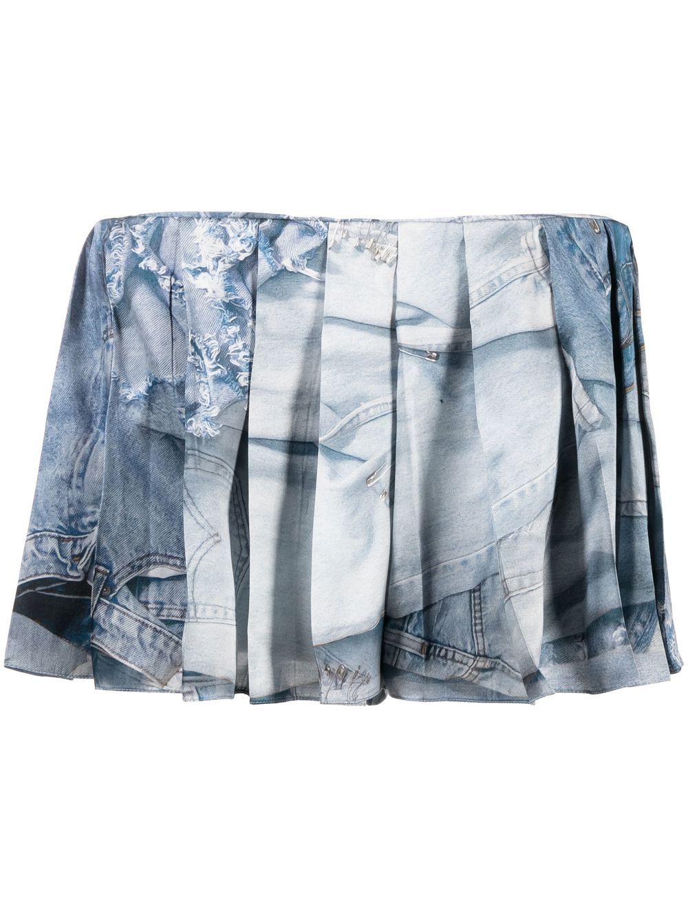 Natasha Zinko Hosenrock mit Denim-Print - Blau von Natasha Zinko