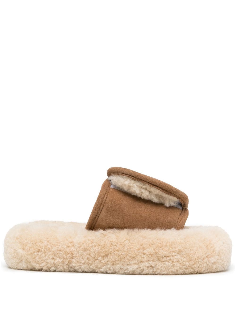 Natasha Zinko Slipper mit Shearling - Braun von Natasha Zinko