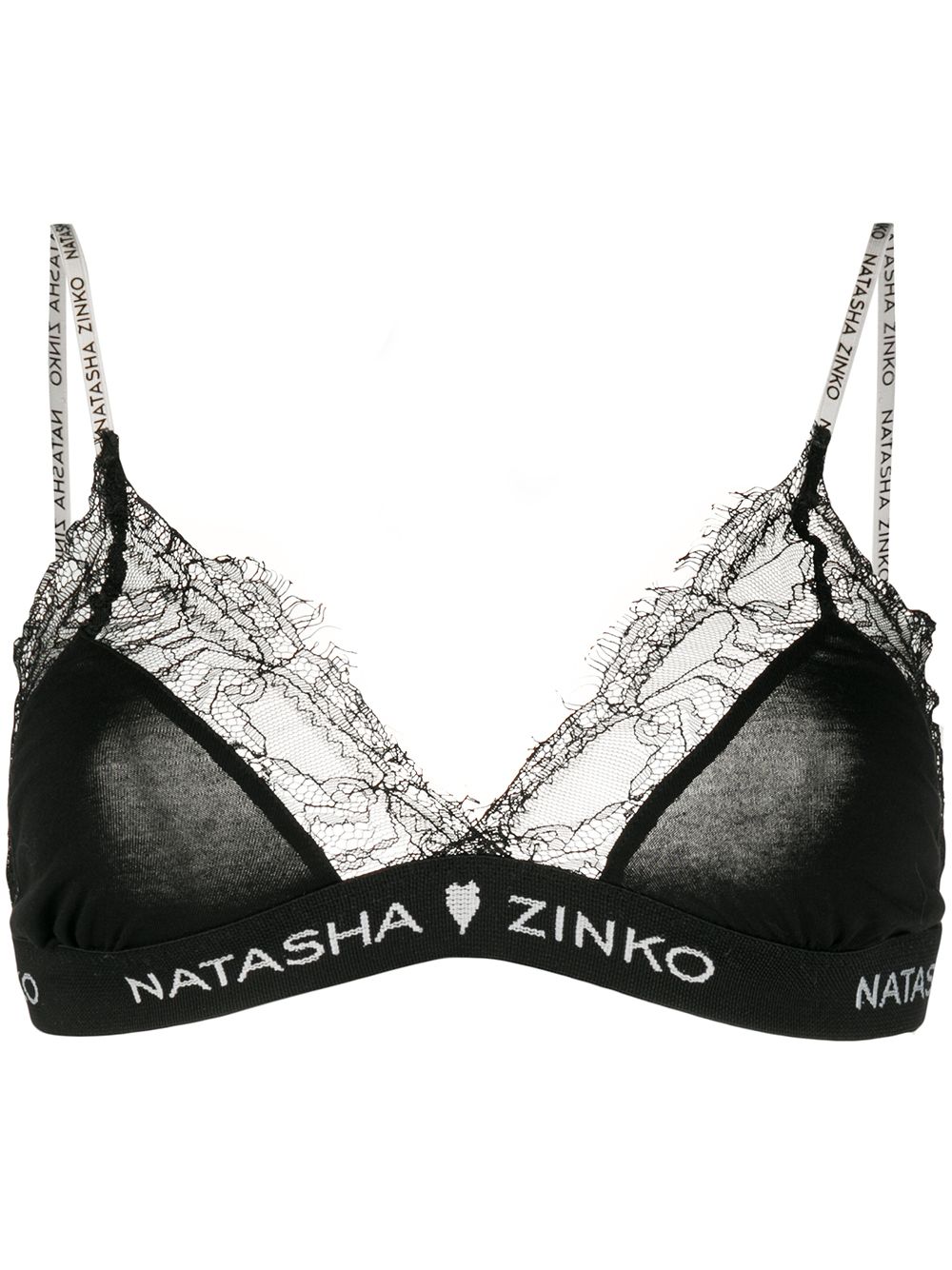 Natasha Zinko Triangel-BH aus Spitze - Schwarz von Natasha Zinko