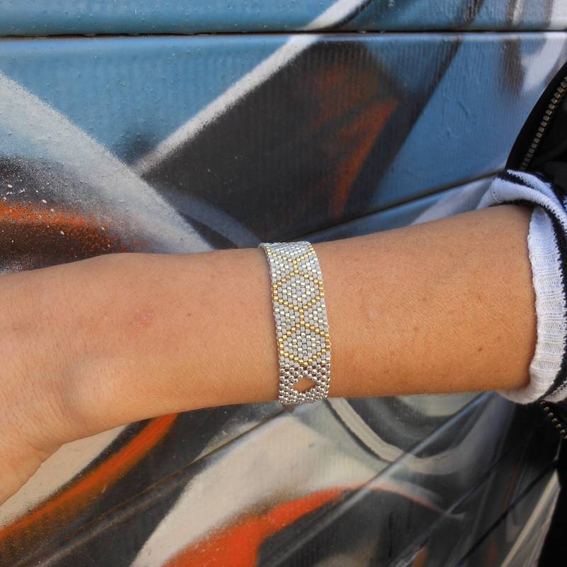 Armspange Silber Breit - 925 Armband/"Frost" von NatashaRBijoux