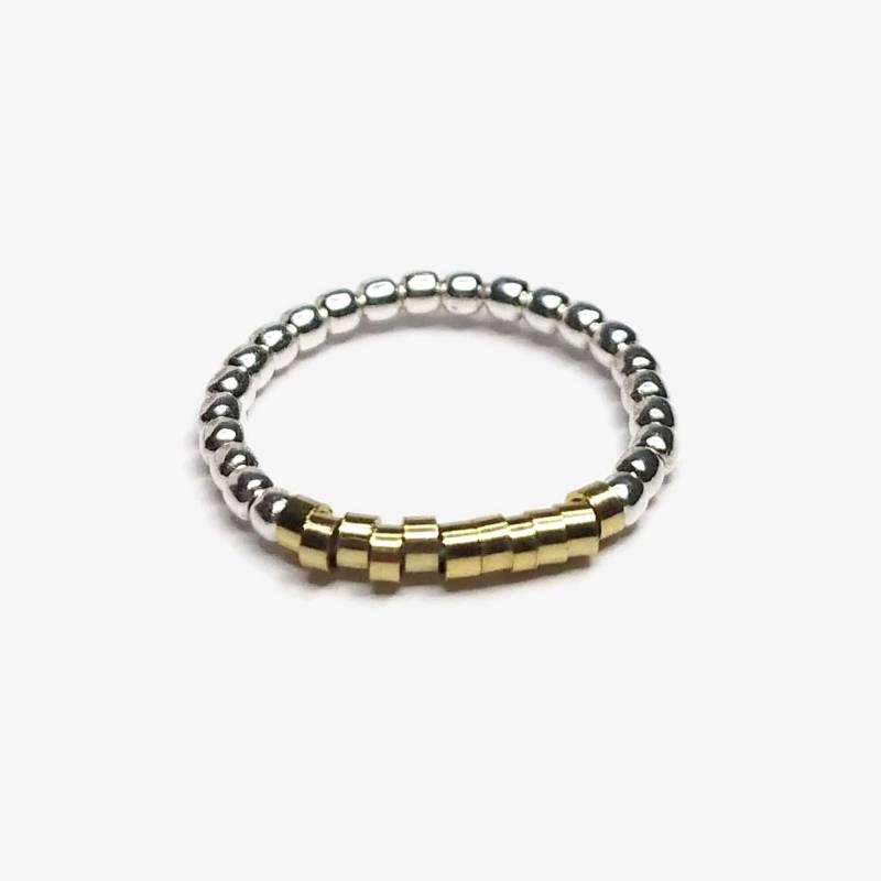 Kugelring Gold, Vorsteckring Silber Und Vergoldet Ring - Gold Filled 14 Kt/"Karika Ii" von NatashaRBijoux