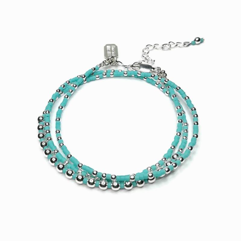 Mehrreihig Armband Perlen Silber 925 - Turquis/"starfish" von NatashaRBijoux
