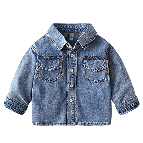 Natashas Baby Jungen Jeansjacke Mantel Kleinkinder Langarm Denim Tops Kleidung Frühling Herbst Casual Outwear (86) von Natashas