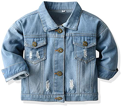 Natashas Baby Mädchen Jungen Jeansjacke Mantel Kleinkinder Langarm Denim Tops Kleidung Frühling Herbst Casual Outwear (68-74) von Natashas
