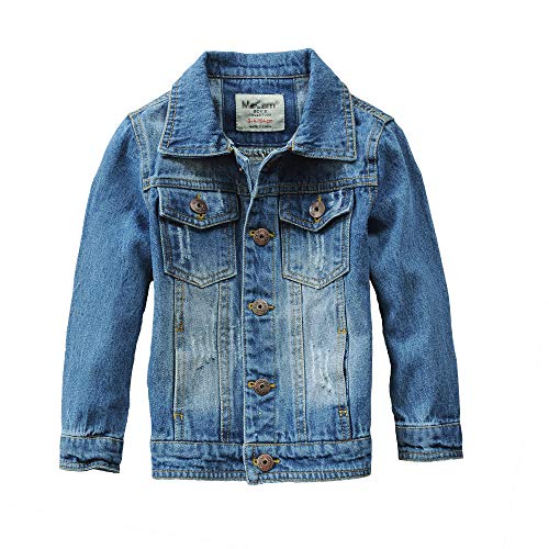 Natashas Jungen Jeansjacke Mantel Kleinkinder Langarm Denim Tops Kleidung Frühling Herbst Casual Outwear (140) von Natashas