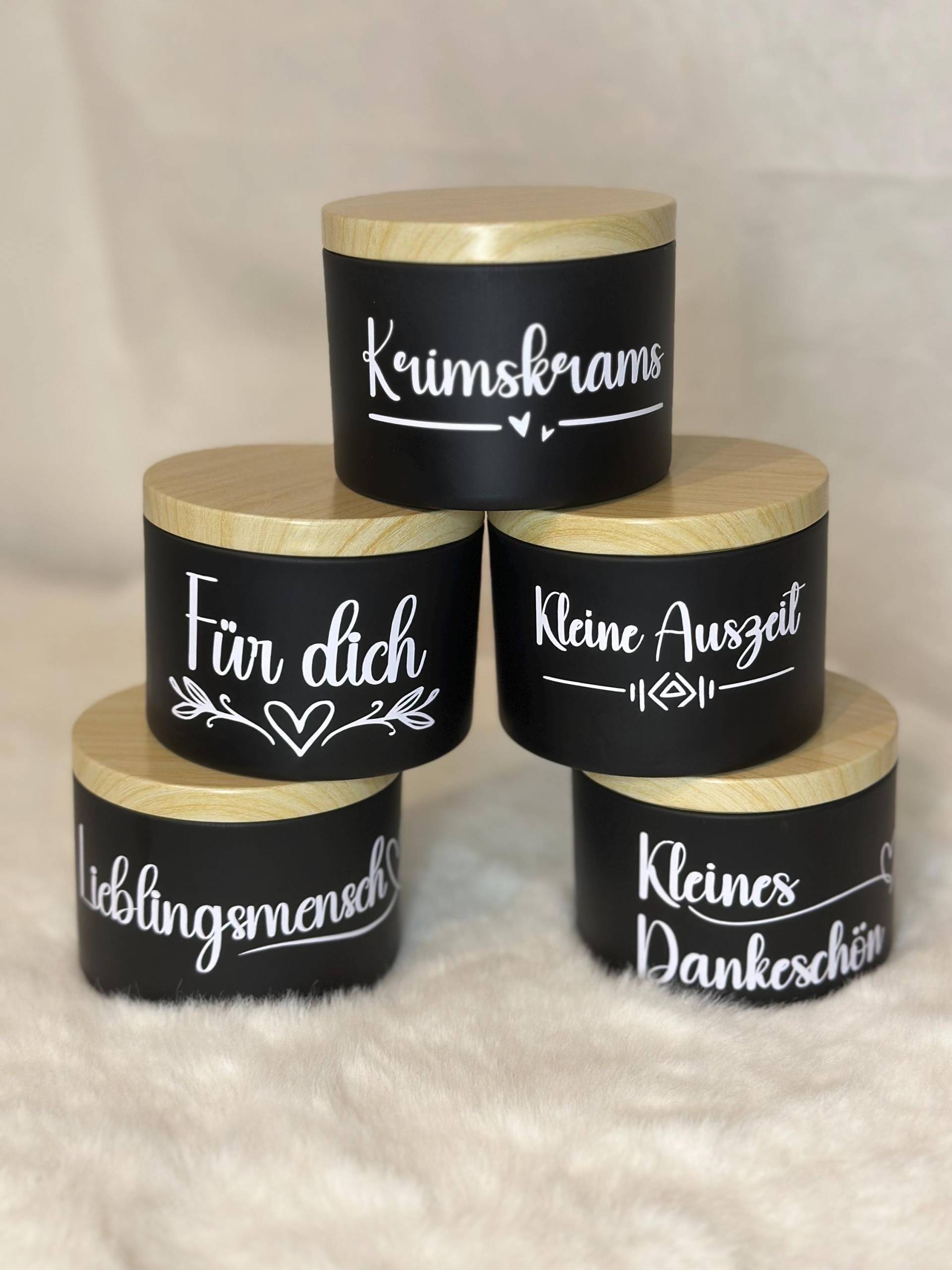 Metall-Dose Mit Holzoptik-Deckel - Dose Zur Aufbewahrung Personalisierbar Geschenkidee 226 Ml Krimskrams, Kleine Auszeit, Für Dich von NathaliesBastelbude