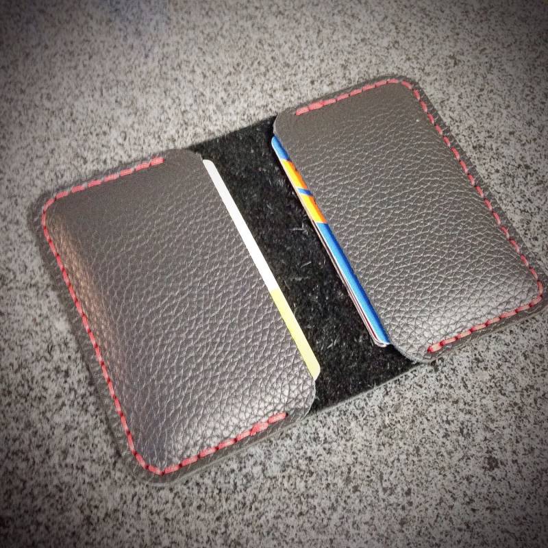 Leder-Kartenhalter, Kartentasche, Herren Geldbörse, Damenbörse, Motorrad Leder Biker von NathanLeather