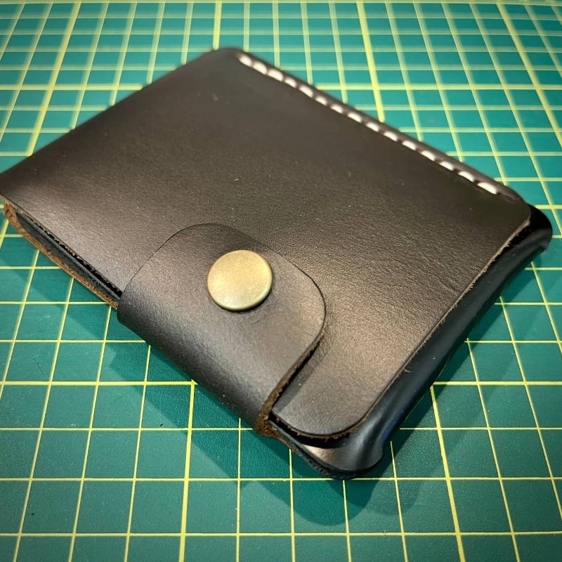 Leder Portemonnaie - Vertikales Snap Herren Kartenetui Damenportemonnaie Horween von NathanLeather