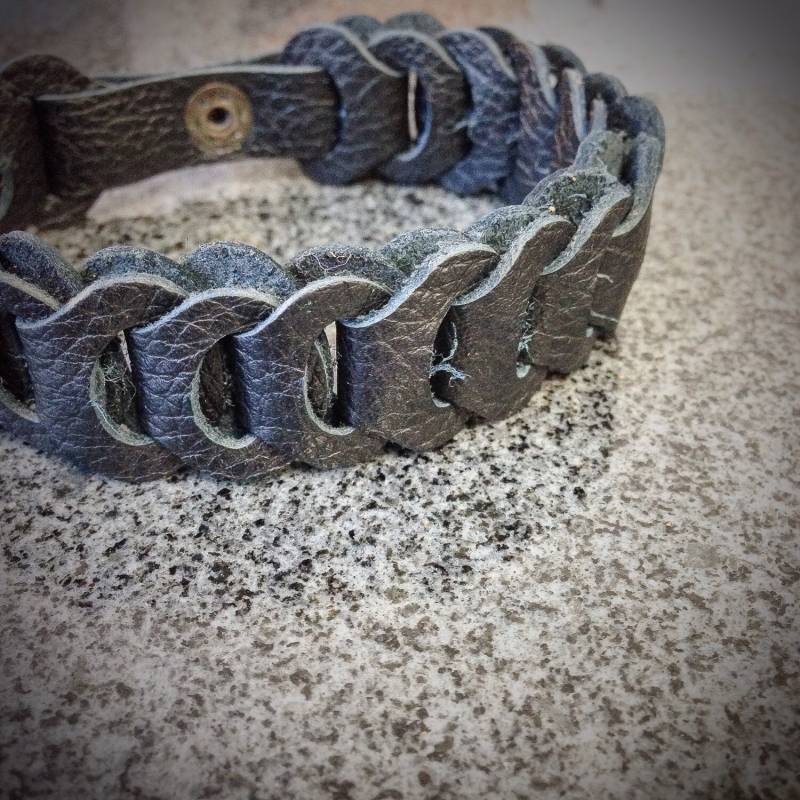 Link - Manschette Armband Herren & Damen-Armband Unisex-Armband Leder von NathanLeather