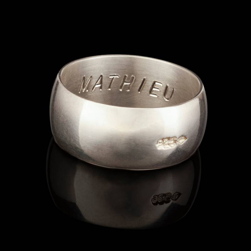 Nathan Walker Xl Gewölbter Mattsilberner Ring von NathanWalkerBijoux