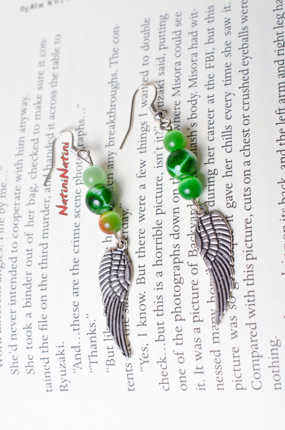 Grün Lackiert Catseye Perlen von NatiniNatini