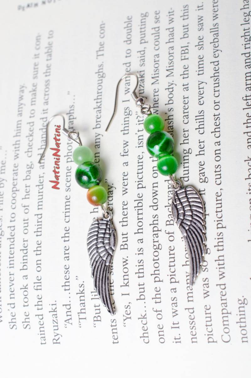 Grün Lackiert Catseye Perlen von NatiniNatini