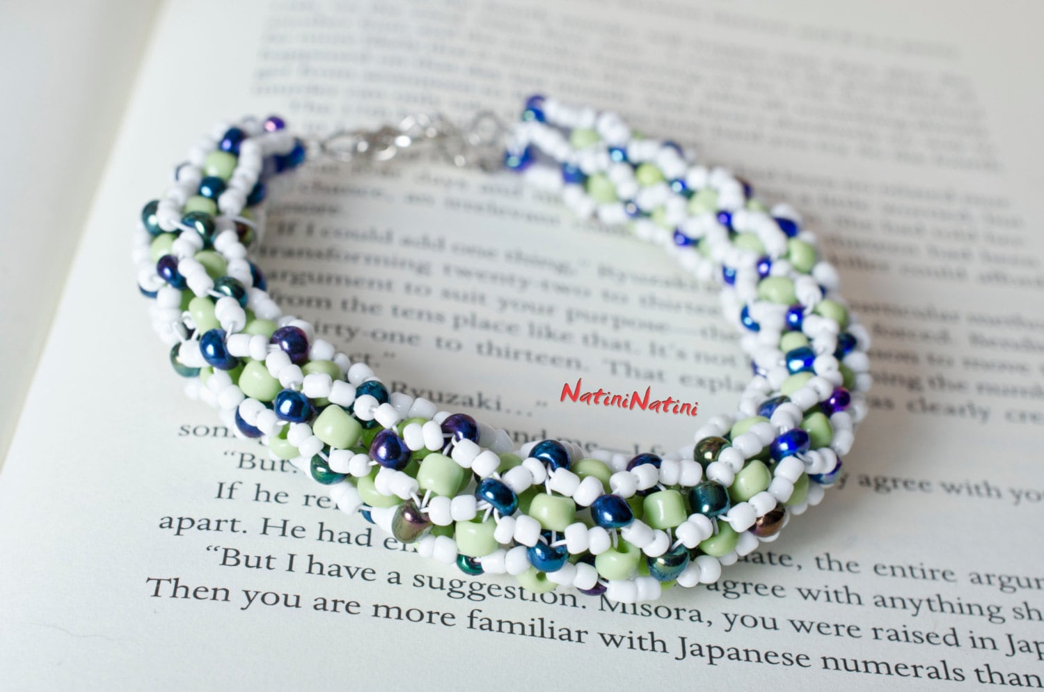 Wassermelone Perlen Armband von NatiniNatini