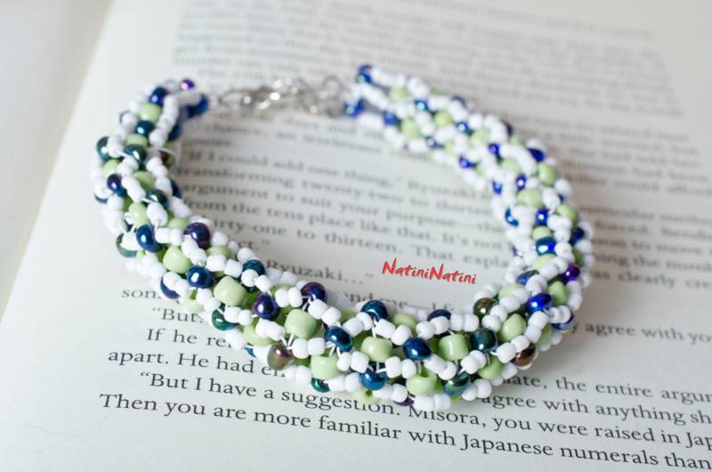 Wassermelone Perlen Armband von NatiniNatini