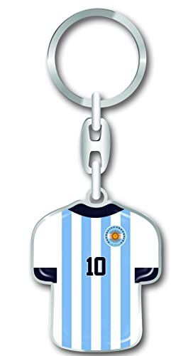 Nation Argentinien Trikot Schlüsselanhänger WM Fussball - Metall-Keyholder mit 3D Effekt. World Cup Design von Nation