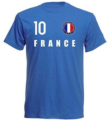 Nation Frankreich T-Shirt Trikot Wappen FH 10 BL (L) von Nation