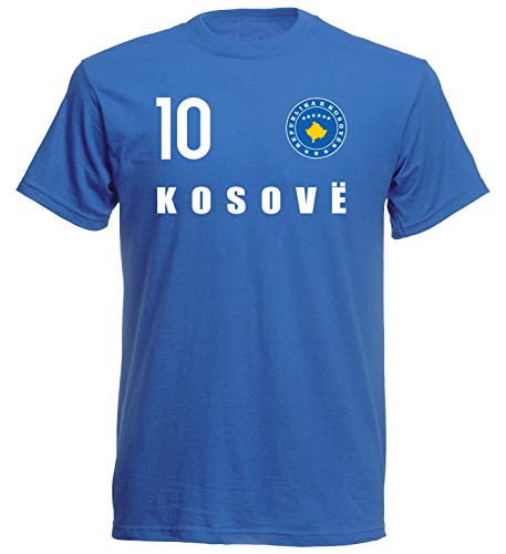 Nation Kosovo T-Shirt Trikot Wappen FH 10 BL (M) von Nation