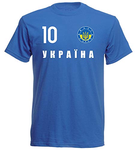 Nation Ukraine T-Shirt Trikot Wappen FH 10 BL (L) von Nation