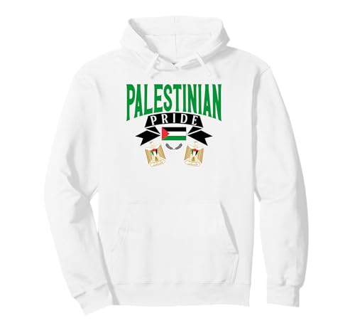 Palästinensische Stolz Wappen Flagge für Männer Frauen Pullover Hoodie von National Coat of Arms Pride Products