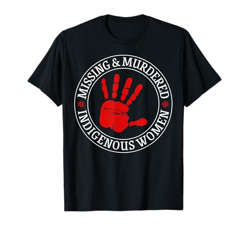 MMIW Awareness Red Hand für vermisste und ermordete Indigene Frauen T-Shirt von National Native American Heritage Indigenous MMIW