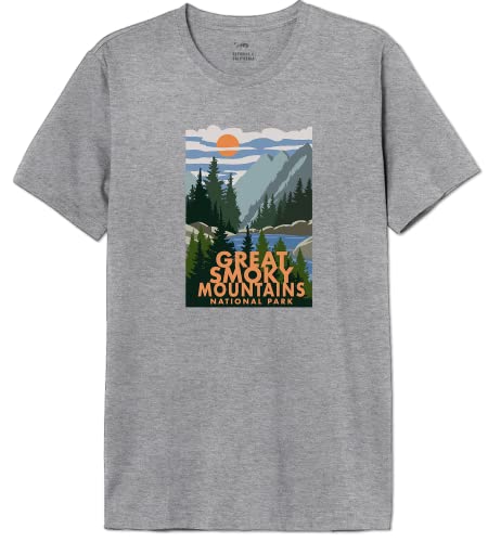 National Park Herren menapadts006 T-Shirt, Grau meliert, XS von National Park