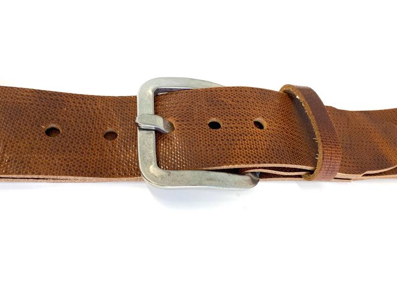 Handgefertigter Cognac-Ledergürtel Unisex Leder, Made in Canada von NatisaGroup