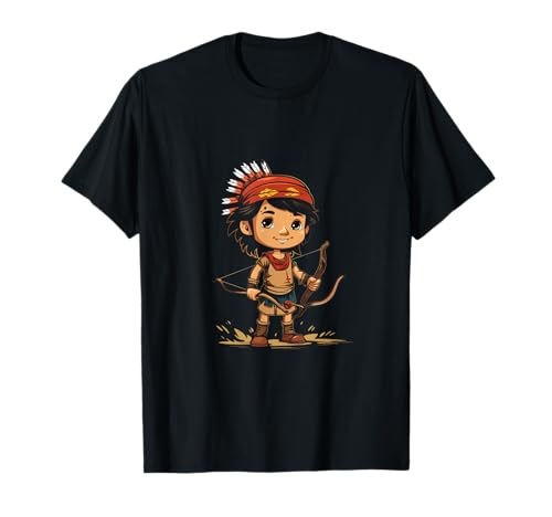 Indianer Kinder Jungen Pfeil und Bogen Indianer Amerikaner T-Shirt von Native American Day American Indian Pride