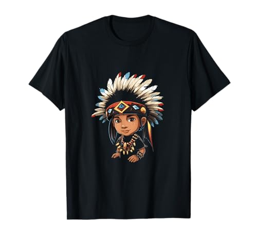 Indianer-Kopfschmuck für Kinder, Jungen, Indianer, Feder T-Shirt von Native American Day American Indian Pride