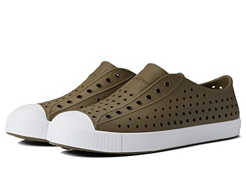 Native Shoes Kids Unisex Jefferson Slip-on Sneakers (Little Kid/Big Kid) Utili Green/Shell White 13 Little Kid M von Native Shoes