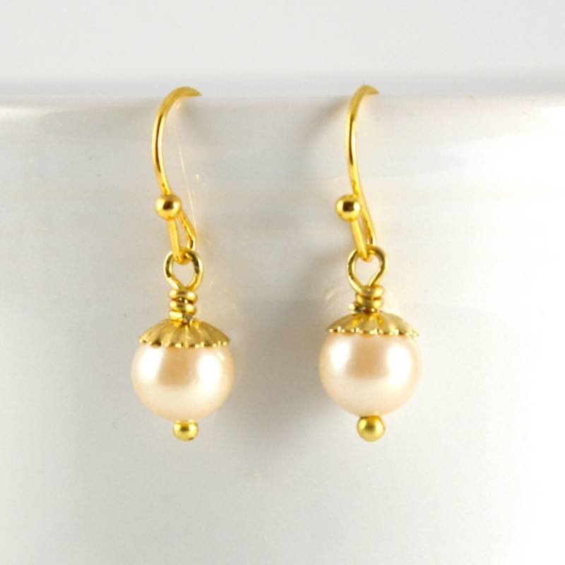 Vintage Perlenohrringe, Kunstperlenohrringe, Zierliche Brautjungfern Geschenk von NativeSisters