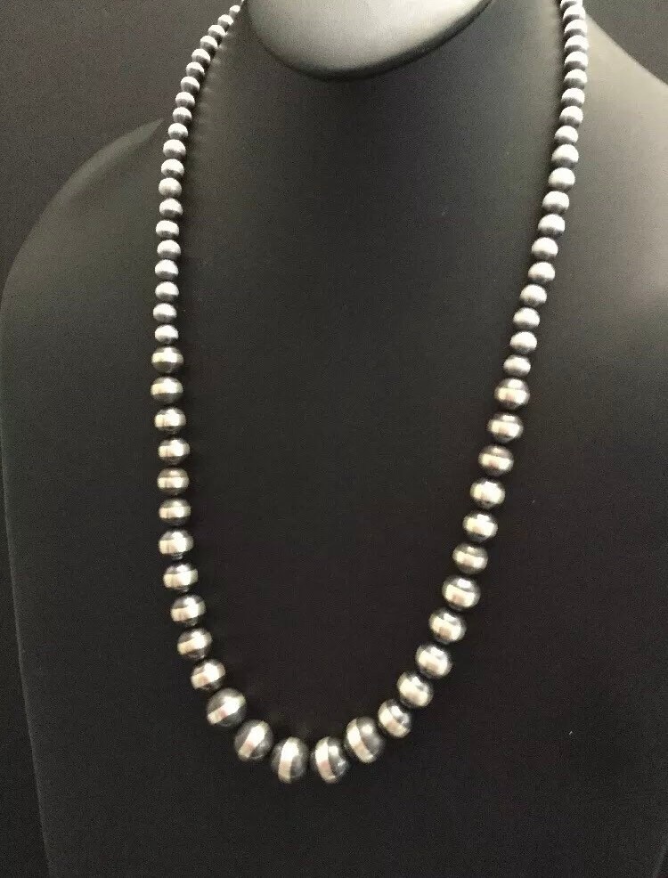 Graduierte Perlenkette Aus Sterlingsilber von NativeTurquoiseT