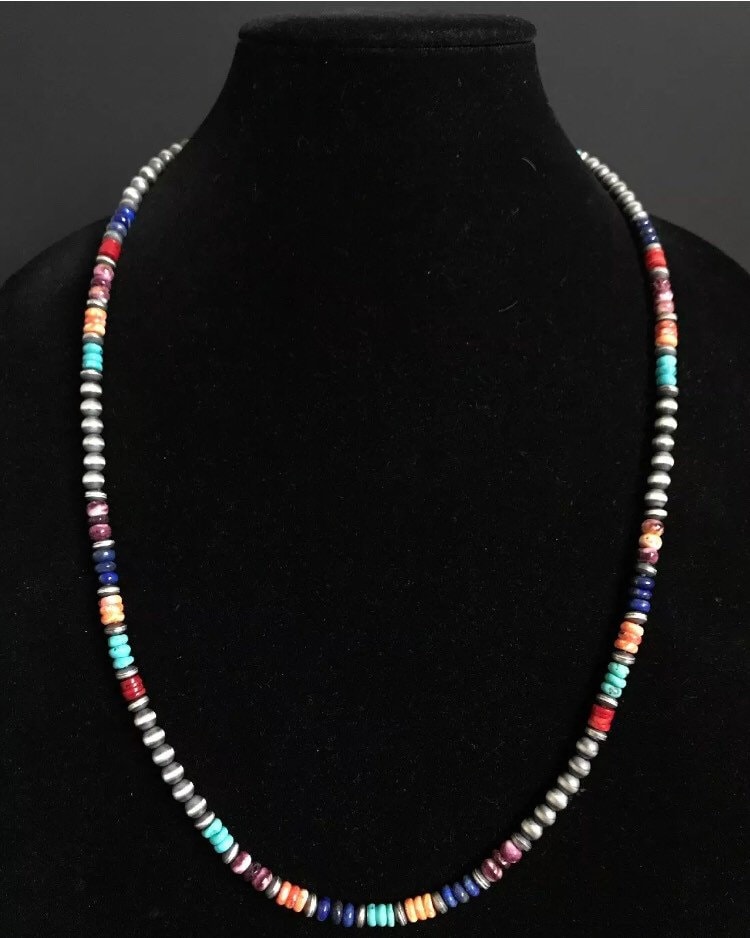 Multi Stein Perlenkette. 50 cm von NativeTurquoiseT