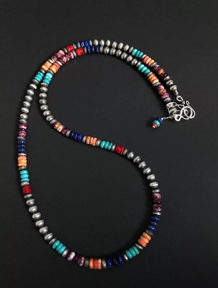 Multi Stein Perlenkette. 51 cm von NativeTurquoiseT